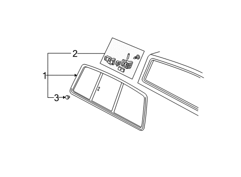1998 Ford Ranger Sliding Glass, Rear Diagram for 6L5Z-13422B30-A
