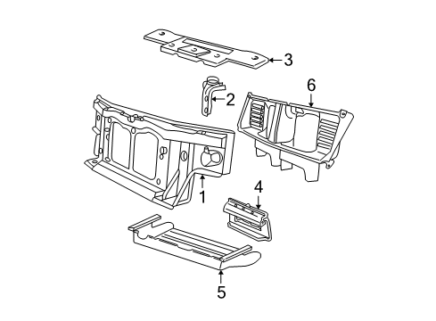 2005 Mercury Mountaineer Radiator Support Diagram