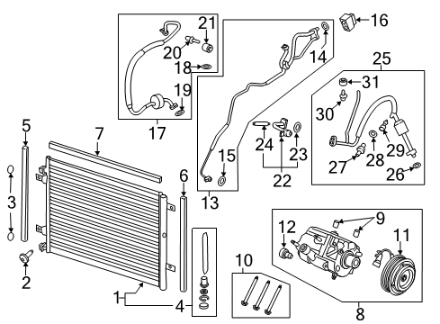 2021 Ford F-250 Super Duty A/C Condenser, Compressor & Lines Diagram 1 - Thumbnail