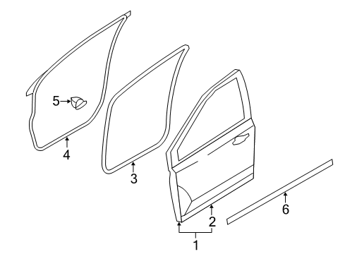 2012 Lincoln MKX Front Door Diagram