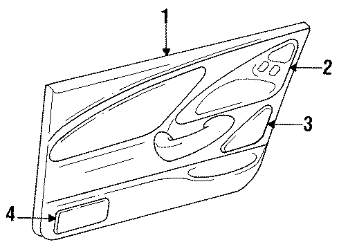 1995 Ford Thunderbird Interior Trim - Door Diagram