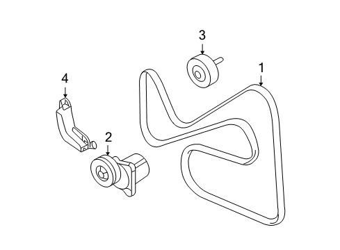 2007 Ford Fusion Belts & Pulleys Diagram