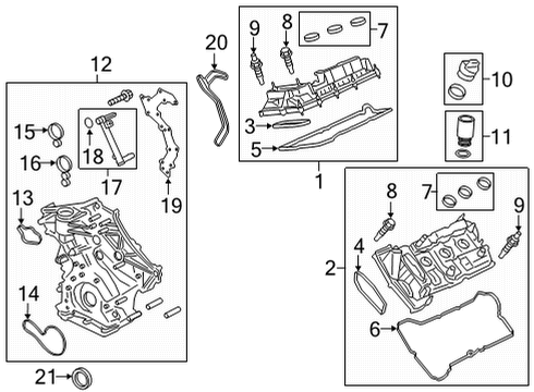 2021 Ford F-150 Plate Gasket Diagram for ML3Z-6020-A