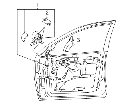 2002 Ford Focus Outside Mirrors Diagram 2 - Thumbnail