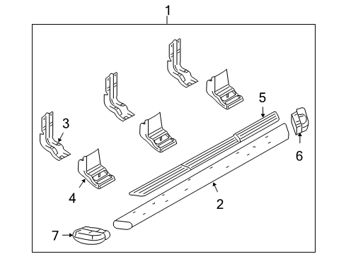 2006 Ford F-350 Super Duty Running Board Diagram 2 - Thumbnail