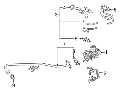 2022 Ford F-150 EGR Valve Diagram for ML3Z-9D475-A