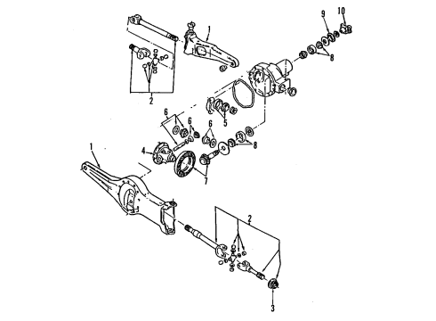 1994 Ford Explorer Front Axle, Differential, Propeller Shaft Diagram