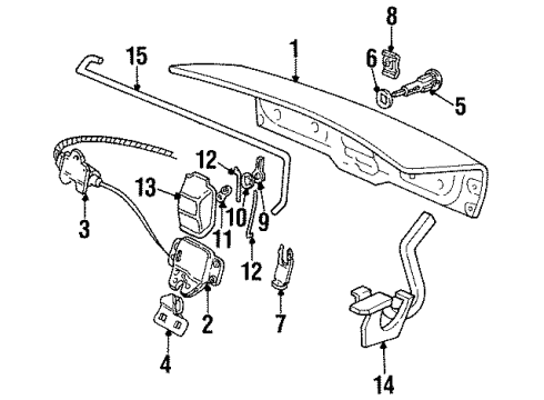 1994 Mercury Cougar Trunk Lid Diagram