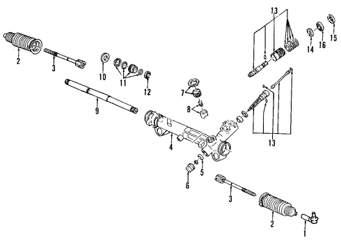 1996 Ford Mustang Power Steering Pressure Hose Diagram for F6ZZ3A719BD