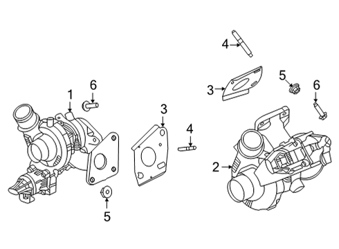 2021 Ford Bronco Turbocharger & Components Diagram 1 - Thumbnail