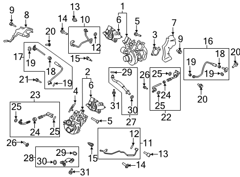 2019 Ford F-150 Turbocharger, Engine Diagram 3 - Thumbnail