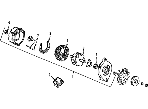 1990 Ford Tempo Alternator Diagram for E7PZ-10346-DRM1