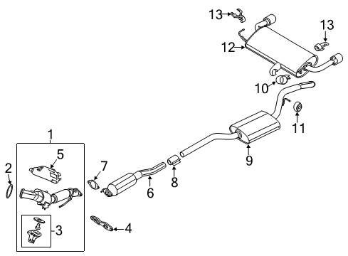 2019 Ford Escape Exhaust Components Diagram 2 - Thumbnail