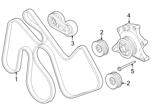 2023 Ford F-250 Super Duty Belts & Pulleys  Diagram 2 - Thumbnail