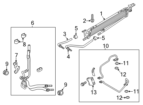 2015 Ford Police Interceptor Sedan Transmission Cooler Diagram for DG1Z-7A095-D