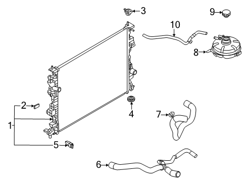 2020 Ford Escape Upper Hose Diagram for LX6Z-8260-J