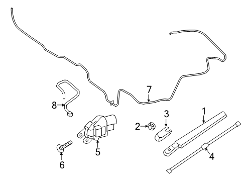 2021 Lincoln Nautilus Wiper & Washer Components Diagram