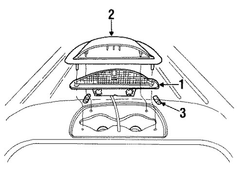 1995 Ford Taurus High Mount Lamps Diagram 3 - Thumbnail