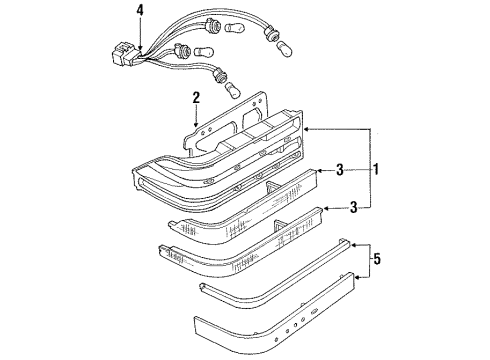 1990 Ford Probe Combination Lamps Diagram 2 - Thumbnail