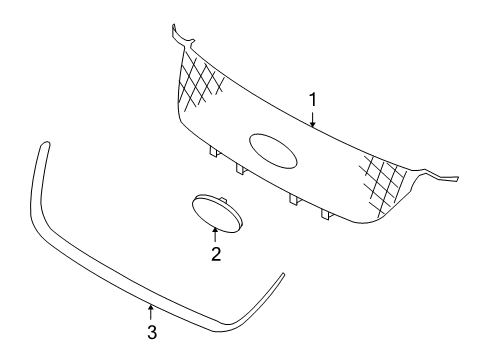 2007 Ford Freestyle Grille & Components Diagram