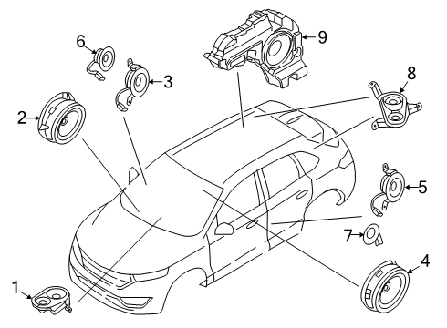 2019 Lincoln Nautilus Sound System Diagram 2 - Thumbnail