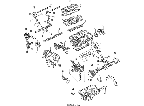 2001 Mercury Villager Piston Diagram for 1F5Z6108DA