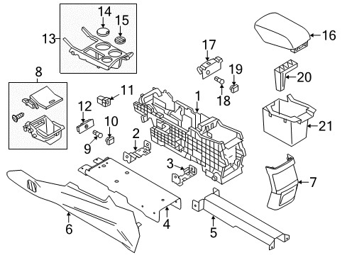 2015 Ford Police Interceptor Utility Console Diagram
