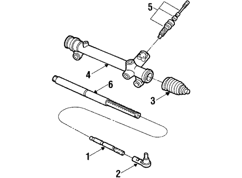 1987 Mercury Cougar P/S Pump & Hoses, Steering Gear & Linkage Diagram 2 - Thumbnail