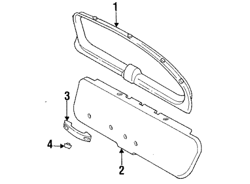 1995 Mercury Sable Upper Trim Panel Diagram for E6DZ7442410A