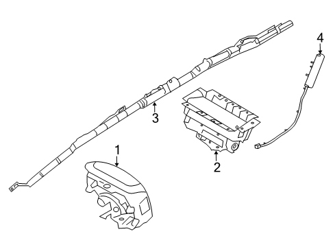 2019 Ford Taurus Air Bag Components Diagram 1 - Thumbnail