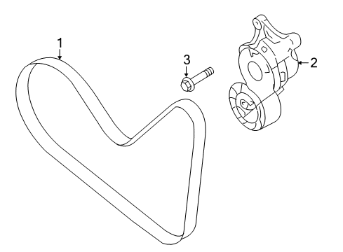 2015 Ford Police Interceptor Utility Belts & Pulleys Diagram