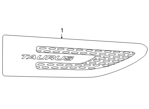 2015 Ford Taurus Exterior Trim - Fender Diagram