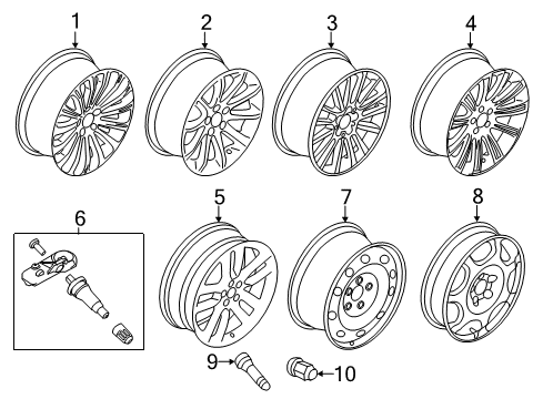 2012 Lincoln MKX Wheels Diagram