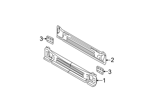 2000 Ford Focus Inner Panel, Rear Diagram for YS4Z-5410716-AA
