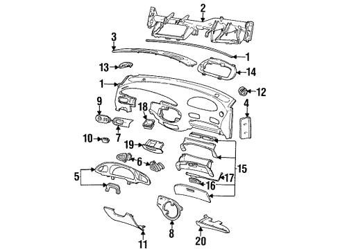 1999 Mercury Sable Instrument Panel Diagram