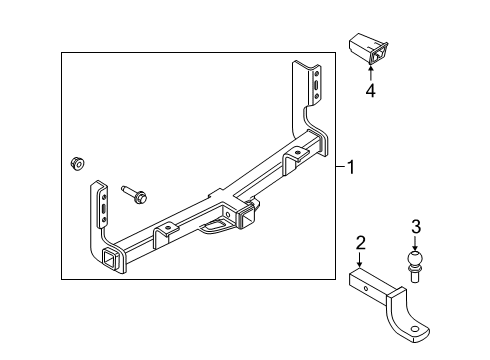 2019 Ford F-150 Trailer Hitch Components Diagram