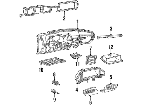 1990 Ford Bronco Signal Switch Diagram for E7TZ-13341-A