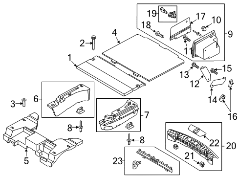 2015 Ford Police Interceptor Utility Interior Trim - Rear Body Diagram