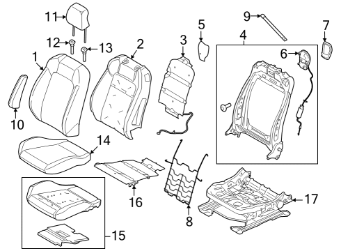 2024 Ford Mustang Front Seat Components Diagram 7 - Thumbnail