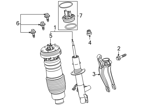 2022 Lincoln Aviator Struts & Components - Front Diagram 5 - Thumbnail