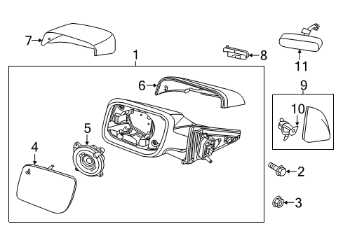 2015 Ford Police Interceptor Utility Outside Mirrors Diagram