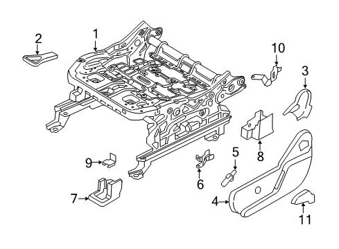 2018 Ford EcoSport Track Cover, Front Passenger Side Diagram for GN1Z-5861748-EA