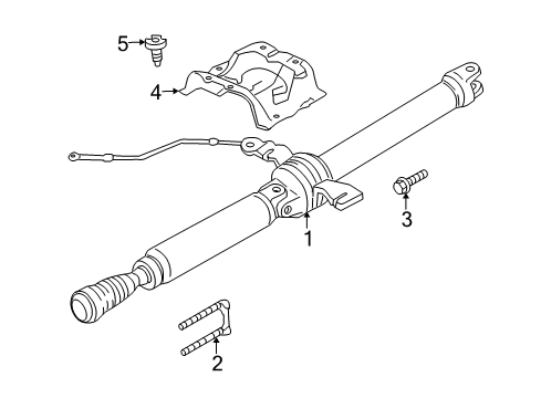 2008 Mercury Mariner Drive Shaft Bolt, Front Diagram for -W711960-S439