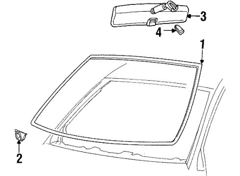 1997 Ford Crown Victoria Windshield Glass Diagram