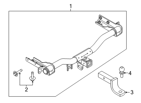 2023 Ford Edge Trailer Hitch Components Diagram 1 - Thumbnail