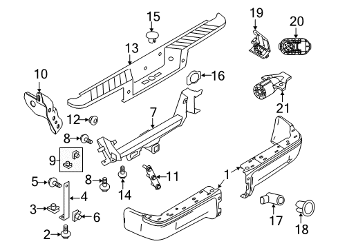 2013 Ford F-150 Rear Bumper Diagram