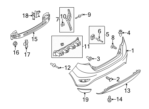 2013 Ford Fiesta Rear Bumper Diagram 2 - Thumbnail