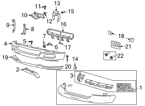 2004 Ford F-150 Front Bumper Diagram