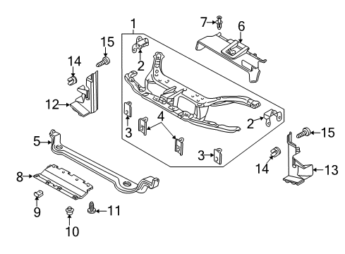 2003 Ford Focus Radiator Support Diagram
