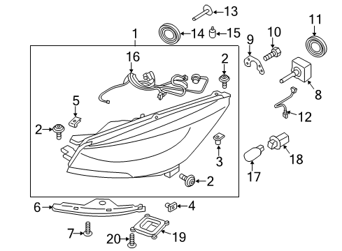 2013 Ford Escape Sun Load Sensor Diagram for AV1Z-13A018-C